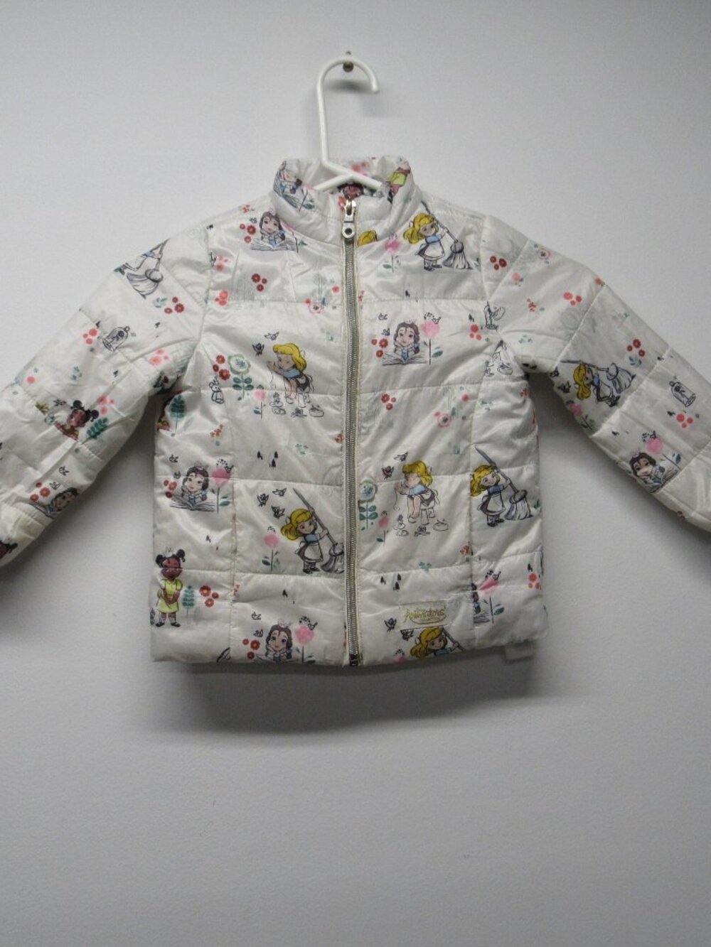 Disney Animators Collection Princess Puffer Jacket Girls sz 3 Tiana Merida Belle